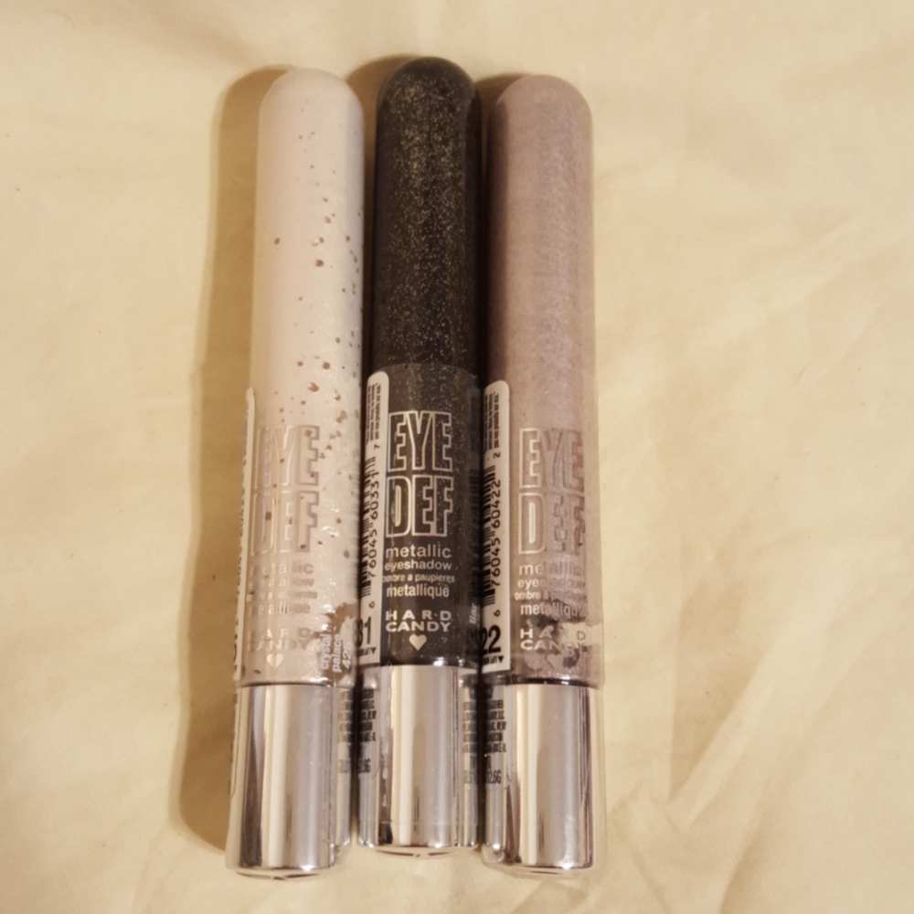 Set of 3 New Hard Candy Metallic Eye Shadows